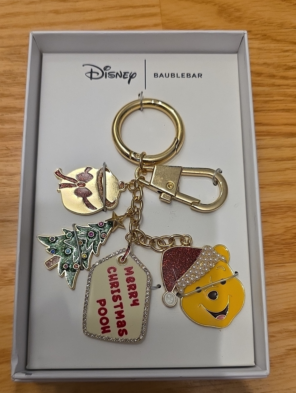 Disney Winnie the PoohFestive Gold, Yellow & Red Keychain